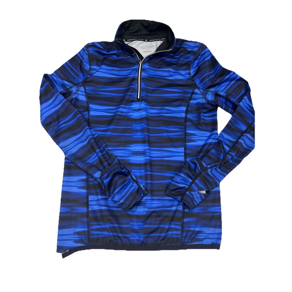 Ralph Lauren Shirt‎ Womens Medium LRL Active Compression Blue Long Sleeve Sport